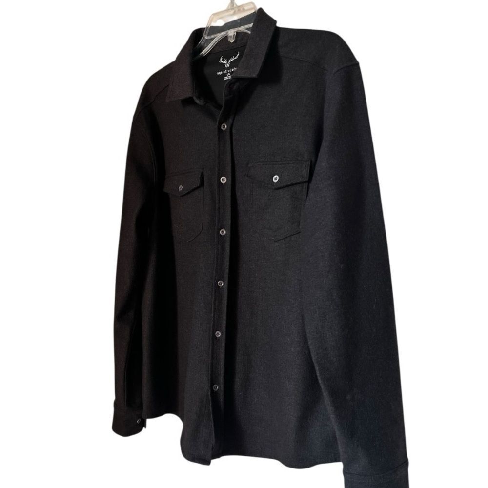 Age Of Wisdom Classic Brown Timeless Business Casual Soft Button Down Shirt SZ L - Picture 8 of 15